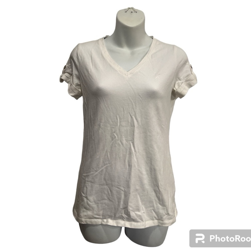 Nautica White tee shirt.  Size small. Perfect for business casual
